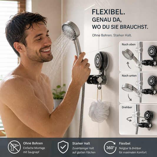 Bewegliche Duschkopfhalterung – Flexible Positionierung ohne Bohren